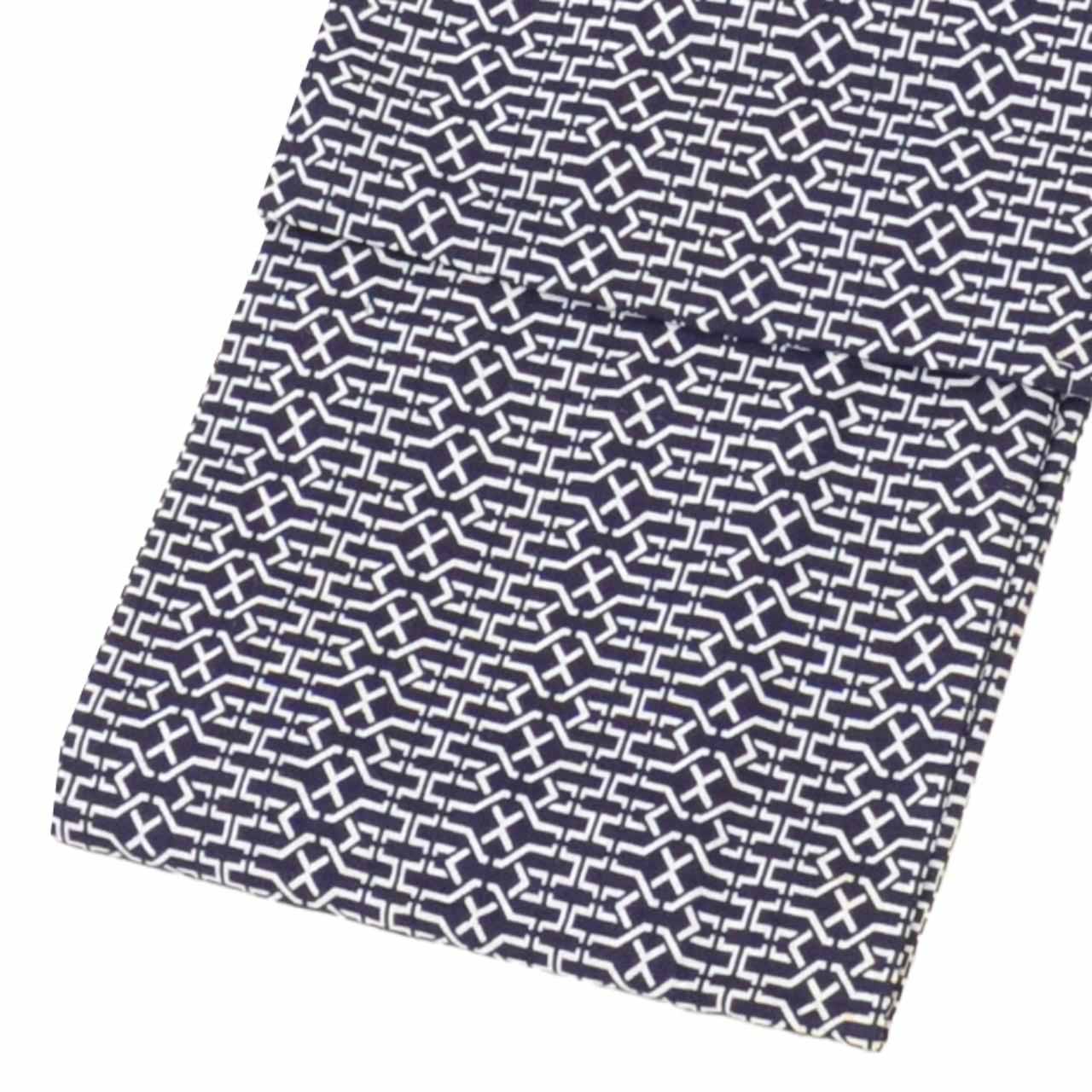 Vintage Japanese Yukata | Men's Yukata | Navy Cotton | Geometric Wari-tsuke Pattern | Koma-ji Chuzome | Size L | Sustainable | uu1366b
