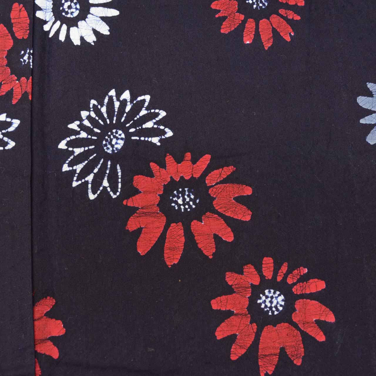 Vintage Japanese Yukata | Women's Yukata | Navy Cotton | Floral Pattern | Koma-ji Chuzome | Size L | Sustainable | uu1367b