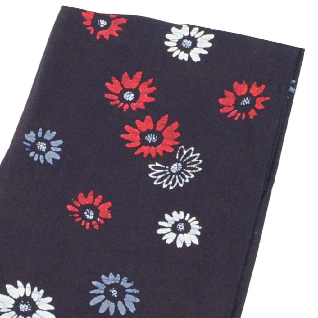 Vintage Japanese Yukata | Women's Yukata | Navy Cotton | Floral Pattern | Koma-ji Chuzome | Size L | Sustainable | uu1367b