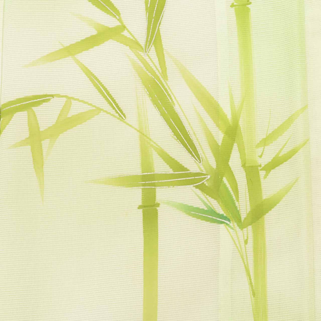 Vintage Japanese Kimono | Summer Tsukesage | Green Synthetic Ro | Bamboo Pattern | Petite Size S | Sustainable | uu1375b