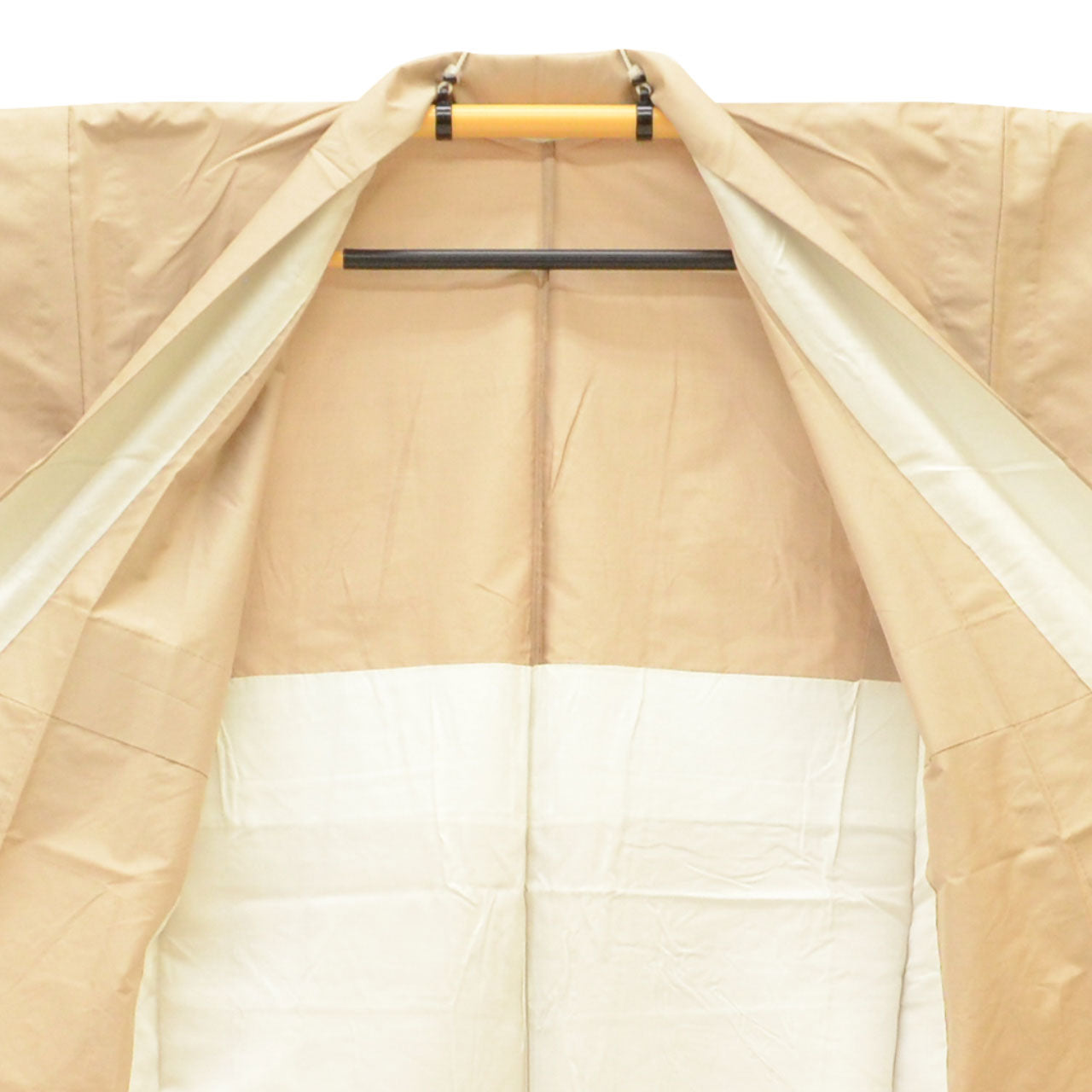 [Used] Recycled Kimono, Hakusan Tsumugi Silk, Unlined, Ready-made, Sleeve Length 65.0cm (25.6in), Body Length 156.5cm (61.6in), Size M, Brownish Tone, uu1376b 