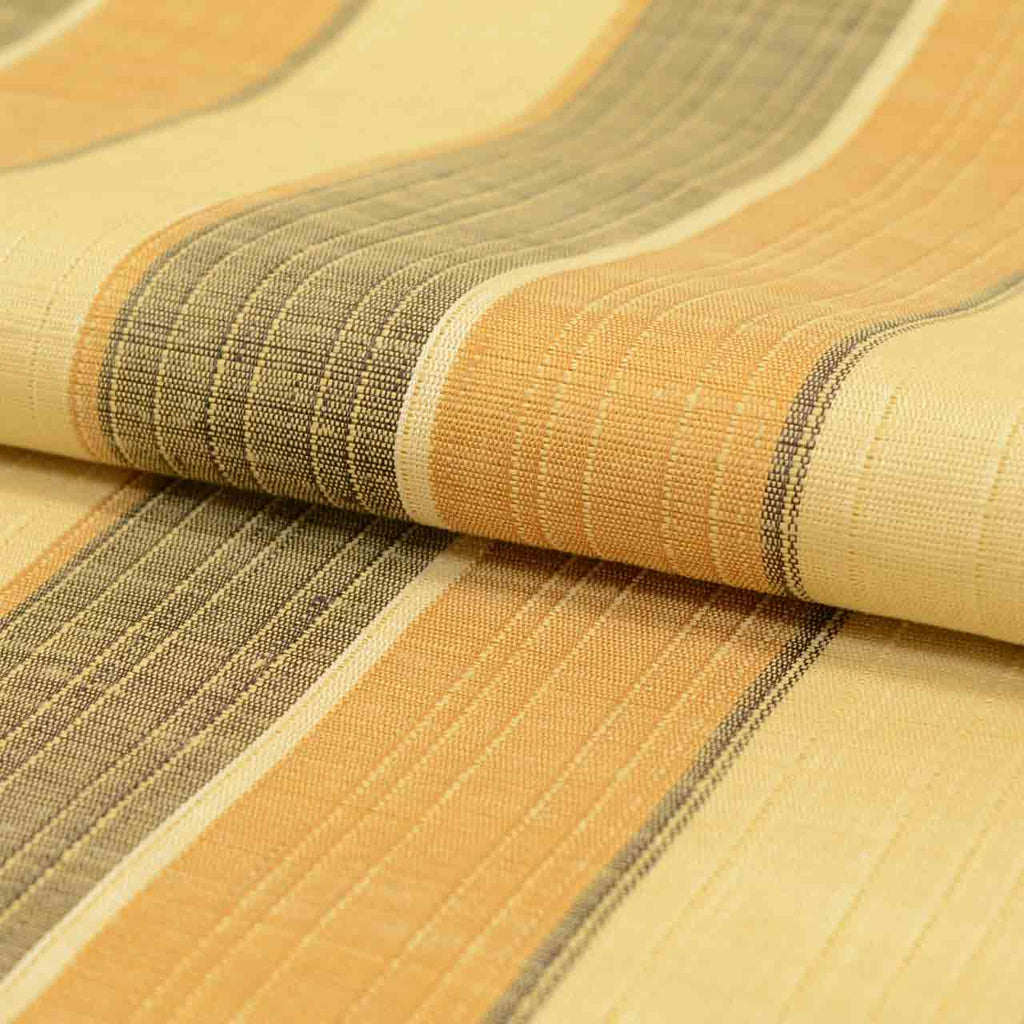 Vintage Japanese Obi | Sha-re Fukuro Obi | Yellow Brown Silk | Ancient Pattern | Fukure-ori | Reversible | Excellent | Sustainable | uu1383b