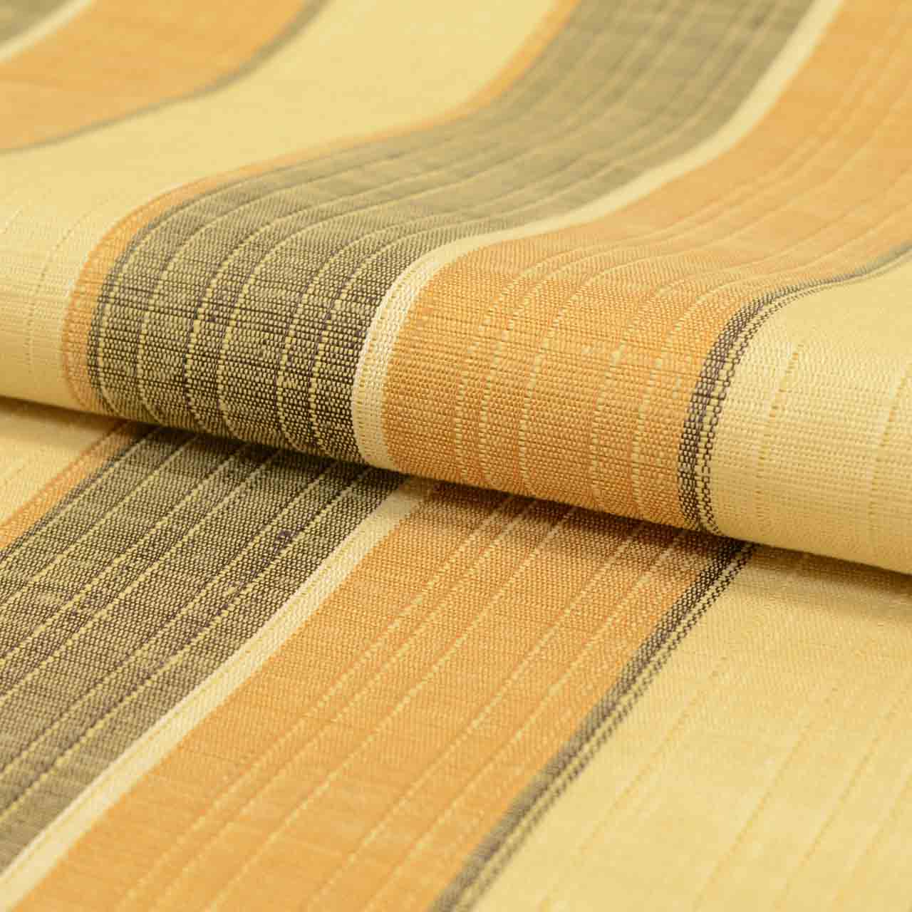 Vintage Japanese Obi | Sha-re Fukuro Obi | Yellow Brown Silk | Ancient Pattern | Fukure-ori | Reversible | Excellent | Sustainable | uu1383b