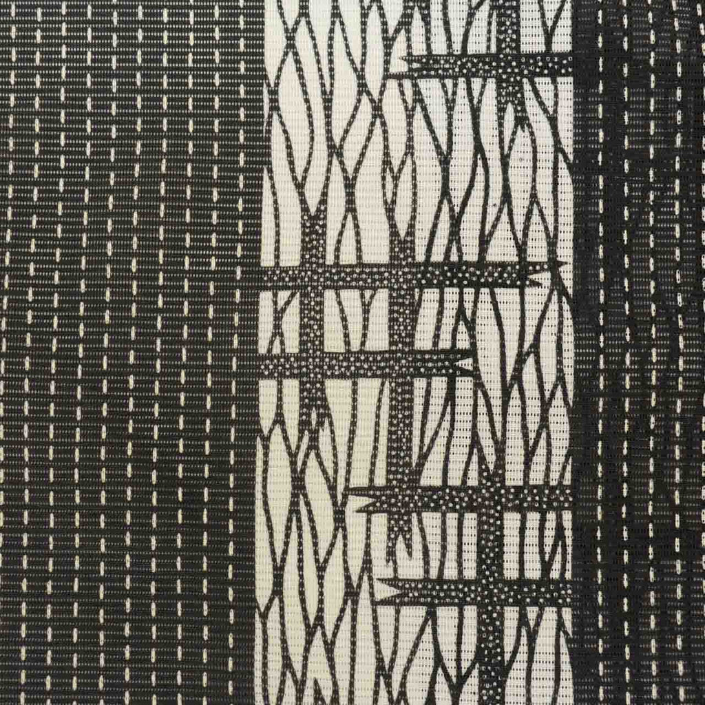 Vintage Japanese Kimono | Summer Komon | Gray Synthetic Ro | Kasuri Stripe | Washable | Petite Size S | Sustainable | uu1409b