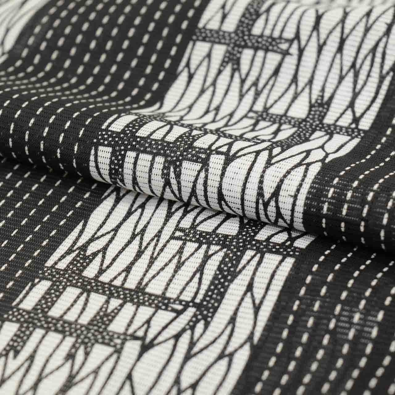 Vintage Japanese Kimono | Summer Komon | Gray Synthetic Ro | Kasuri Stripe | Washable | Petite Size S | Sustainable | uu1409b