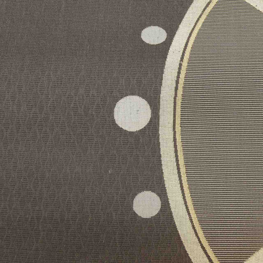Vintage Japanese Obi | Summer Fukuro Obi | Gray Silk Sha | Half-circle Pattern | Mawata Tsumugi | Rakuyo Ori | Sustainable | uu1416b