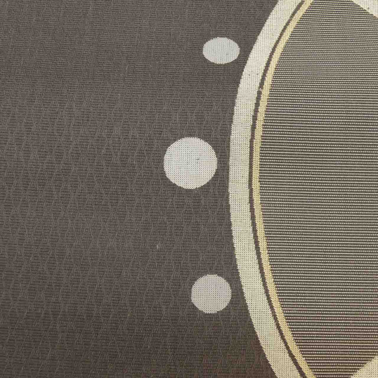 Vintage Japanese Obi | Summer Fukuro Obi | Gray Silk Sha | Half-circle Pattern | Mawata Tsumugi | Rakuyo Ori | Sustainable | uu1416b