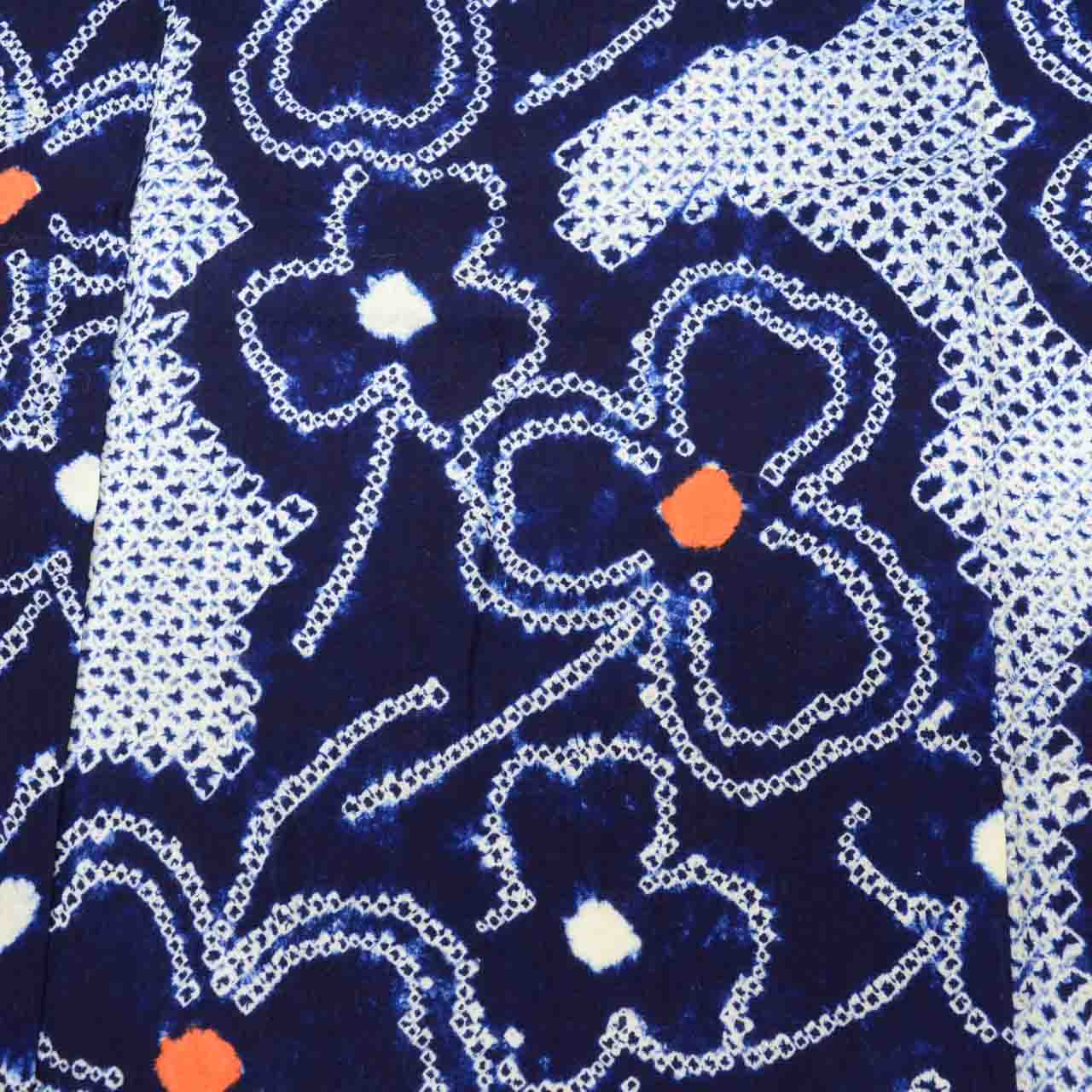 Vintage Japanese Yukata | Women's Yukata | Navy Cotton | Floral | Arimatsu Narumi Shibori | Petite Size S | Sustainable | uu1485b