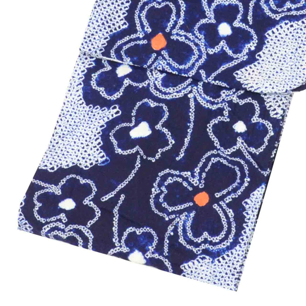 Vintage Japanese Yukata | Women's Yukata | Navy Cotton | Floral | Arimatsu Narumi Shibori | Petite Size S | Sustainable | uu1485b