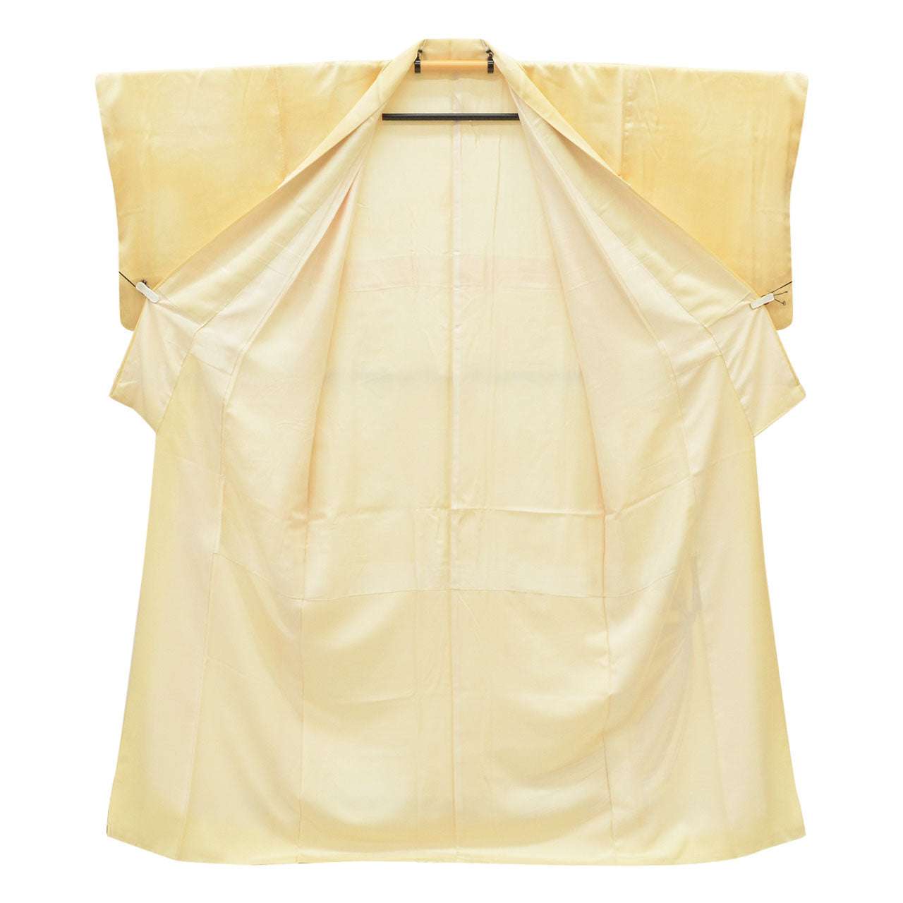 Vintage Japanese Kimono | Tsukesage | Yellow Silk | Celebration Cord Embroidery | One Crest | Size M | Sustainable | uu1489b