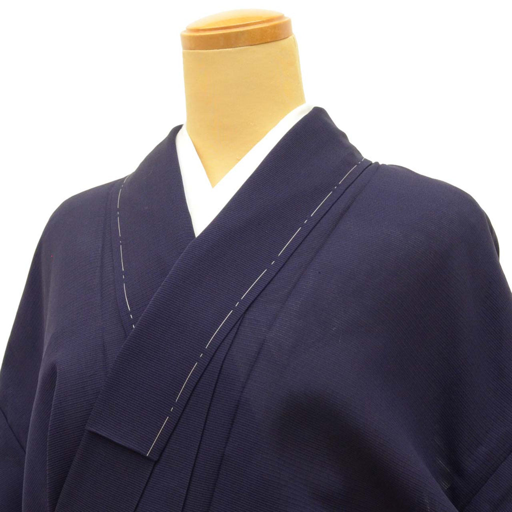 Vintage Japanese Kimono | Summer Iro-Muji | Purple Silk Ro | One Crest | Size L-L | Sustainable | uu1498b