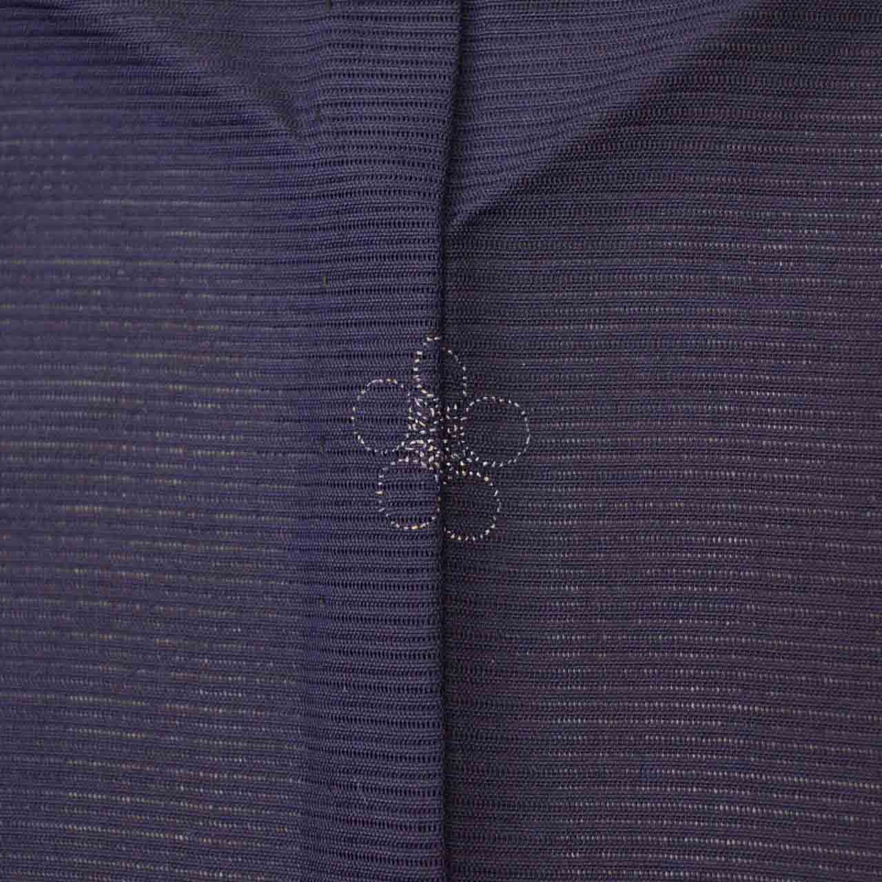 Vintage Japanese Kimono | Summer Iro-Muji | Purple Silk Ro | One Crest | Size L-L | Sustainable | uu1498b