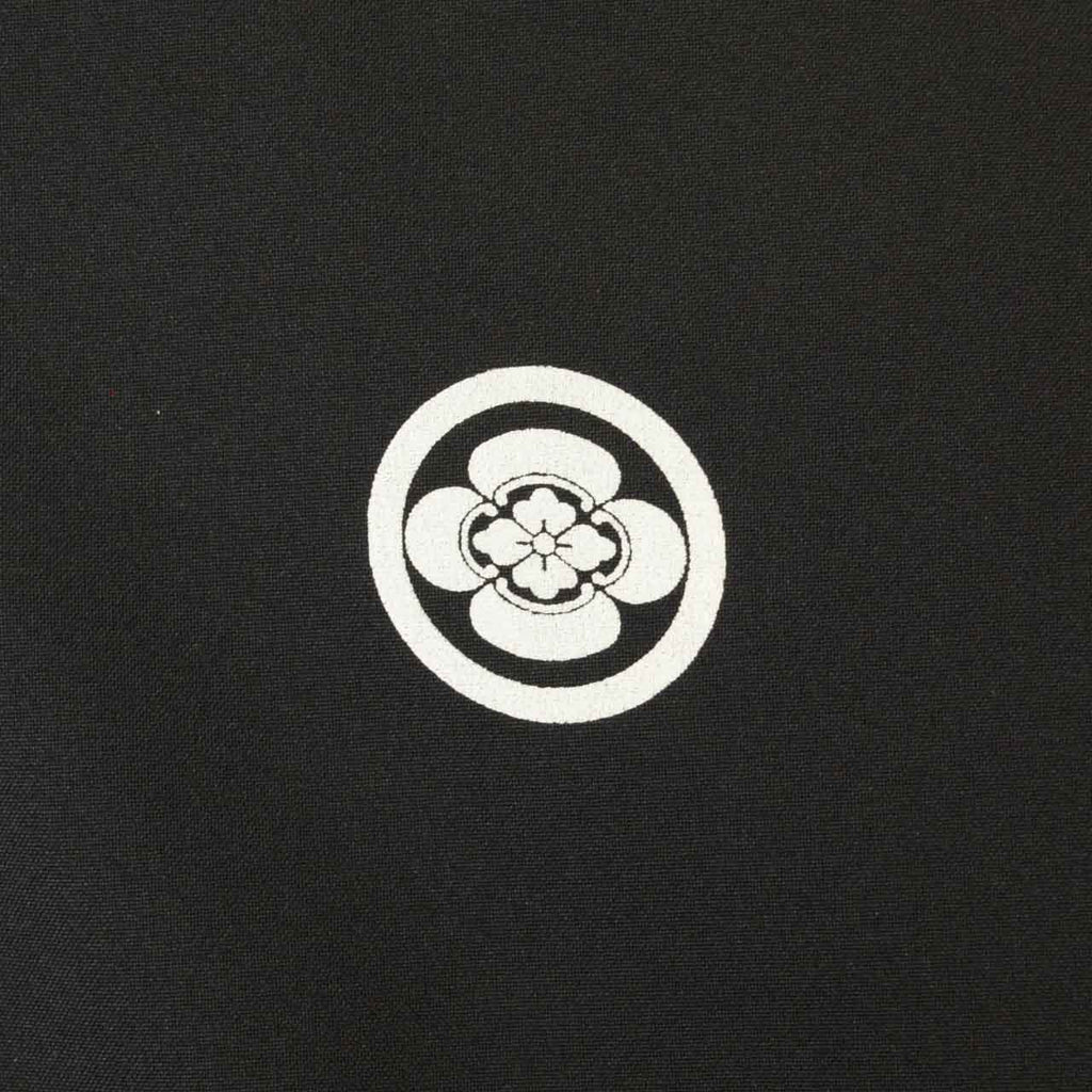 [Used] Recycled Kimono for Boys, Age 5, Shichi-Go-San (7-5-3 Festival), Black Crested Kimono and Haori Jacket Set, Synthetic Fiber, Ready-made, Sleeve Length 43cm, Body Length 88cm, Black, Plain, Crested, Traditional Japanese Clothing uu1506b 