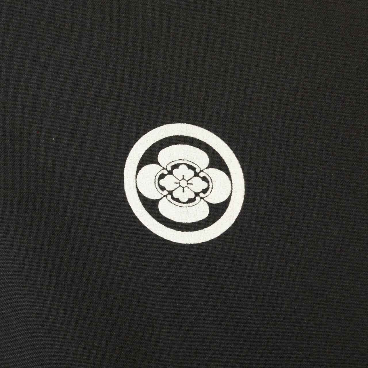 [Used] Recycled Kimono for Boys, Age 5, Shichi-Go-San (7-5-3 Festival), Black Crested Kimono and Haori Jacket Set, Synthetic Fiber, Ready-made, Sleeve Length 43cm, Body Length 88cm, Black, Plain, Crested, Traditional Japanese Clothing uu1506b 
