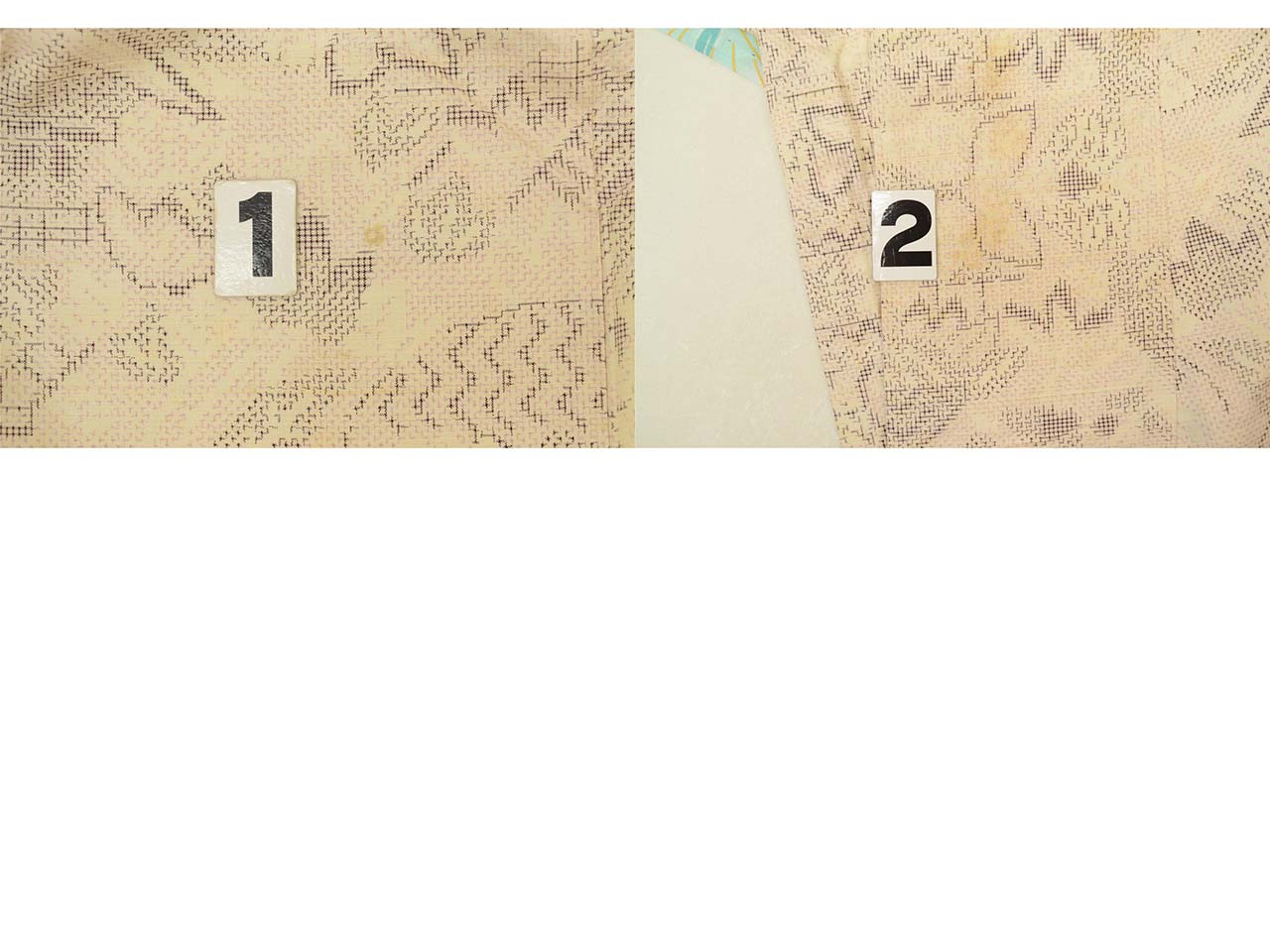 Vintage Japanese Kimono | Tsumugi | Beige Silk | Floral Pattern | Unlined | Size M-L | Sustainable | uu1535b