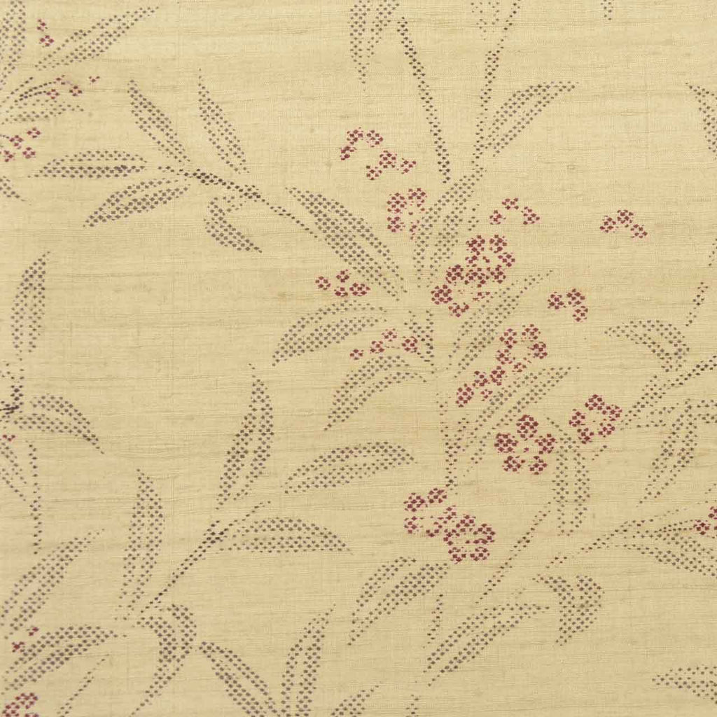 Vintage Japanese Kimono | Tsumugi | Brown Silk | Nandina Berry Pattern | Unlined | Size S-L | Sustainable | uu1550b