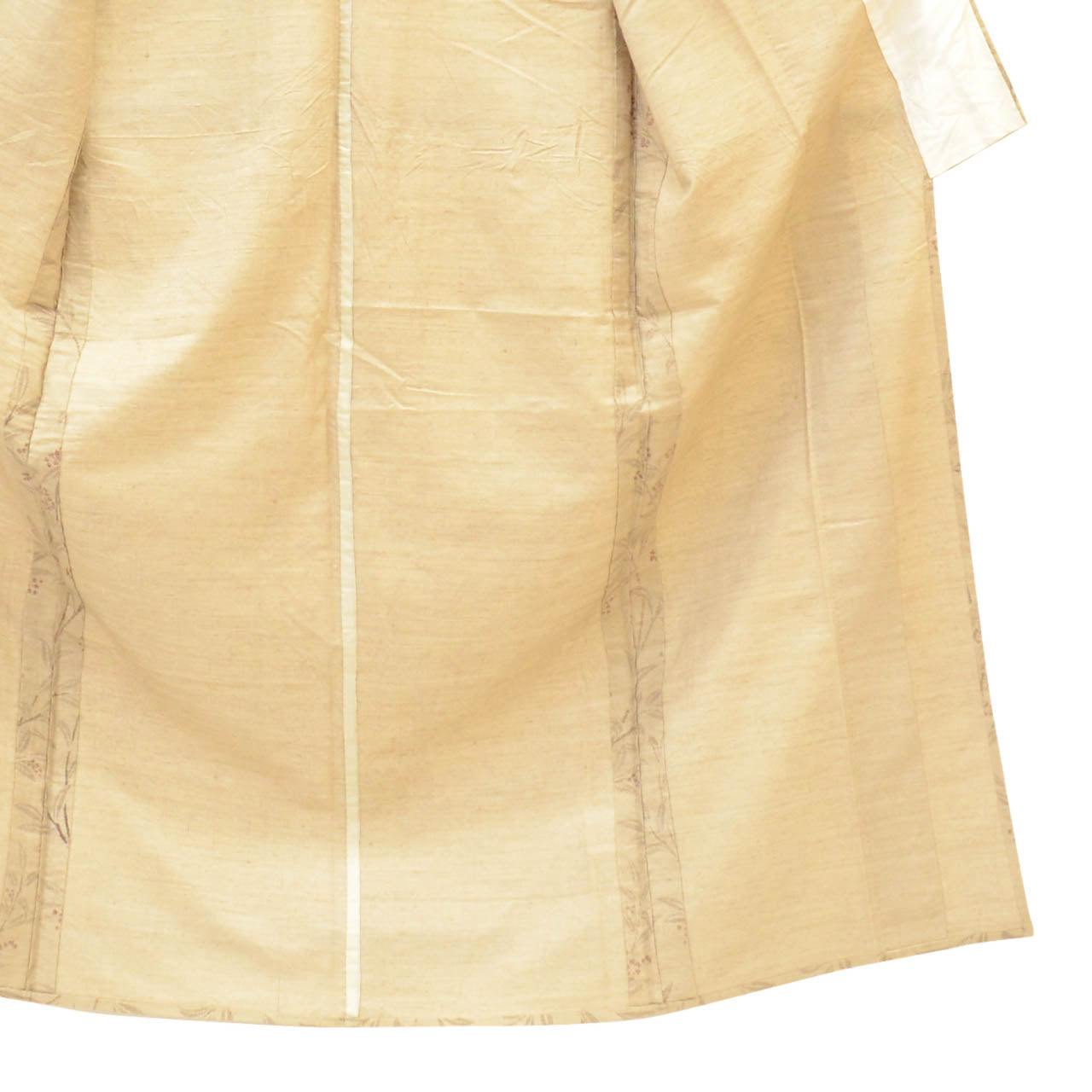 Vintage Japanese Kimono | Tsumugi | Brown Silk | Nandina Berry Pattern | Unlined | Size S-L | Sustainable | uu1550b
