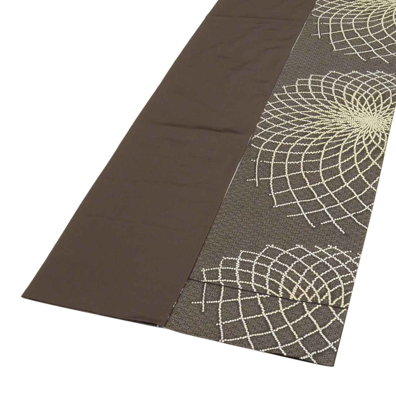 Vintage Japanese Obi | Fukuro Obi | Brown Silk | Large Floral | Kano Miyuki Nishijin | Gold Thread | Sustainable | uu1579b
