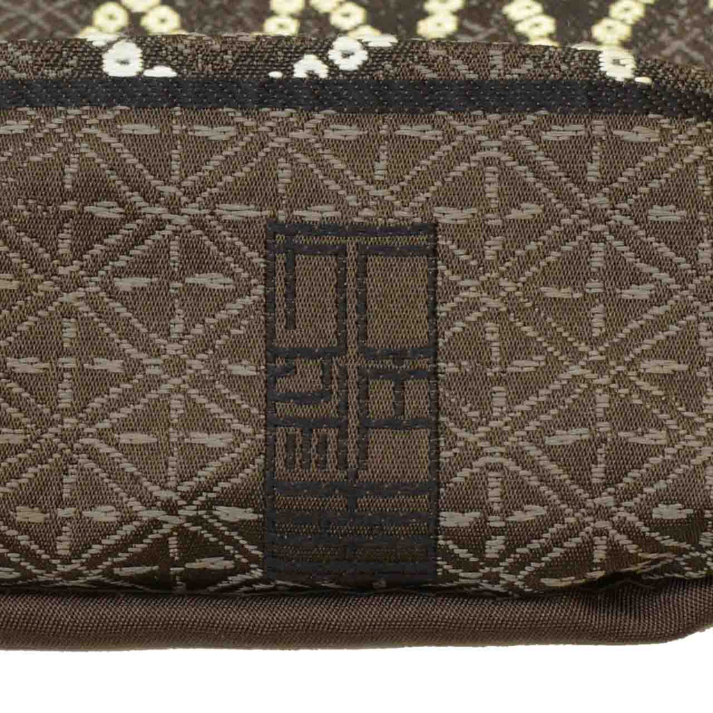 Vintage Japanese Obi | Fukuro Obi | Brown Silk | Large Floral | Kano Miyuki Nishijin | Gold Thread | Sustainable | uu1579b