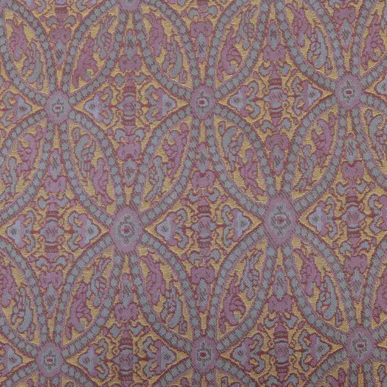 Vintage Japanese Obi | Maru-obi | Purple Silk | Shippo Pattern | Gold Thread | Reversible | Excellent | Sustainable | uu1584b