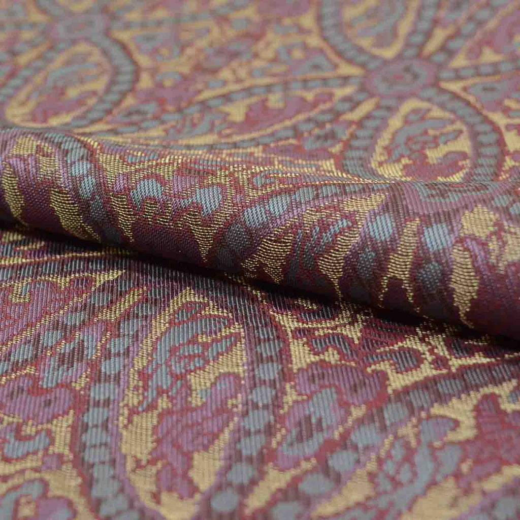 Vintage Japanese Obi | Maru-obi | Purple Silk | Shippo Pattern | Gold Thread | Reversible | Excellent | Sustainable | uu1584b