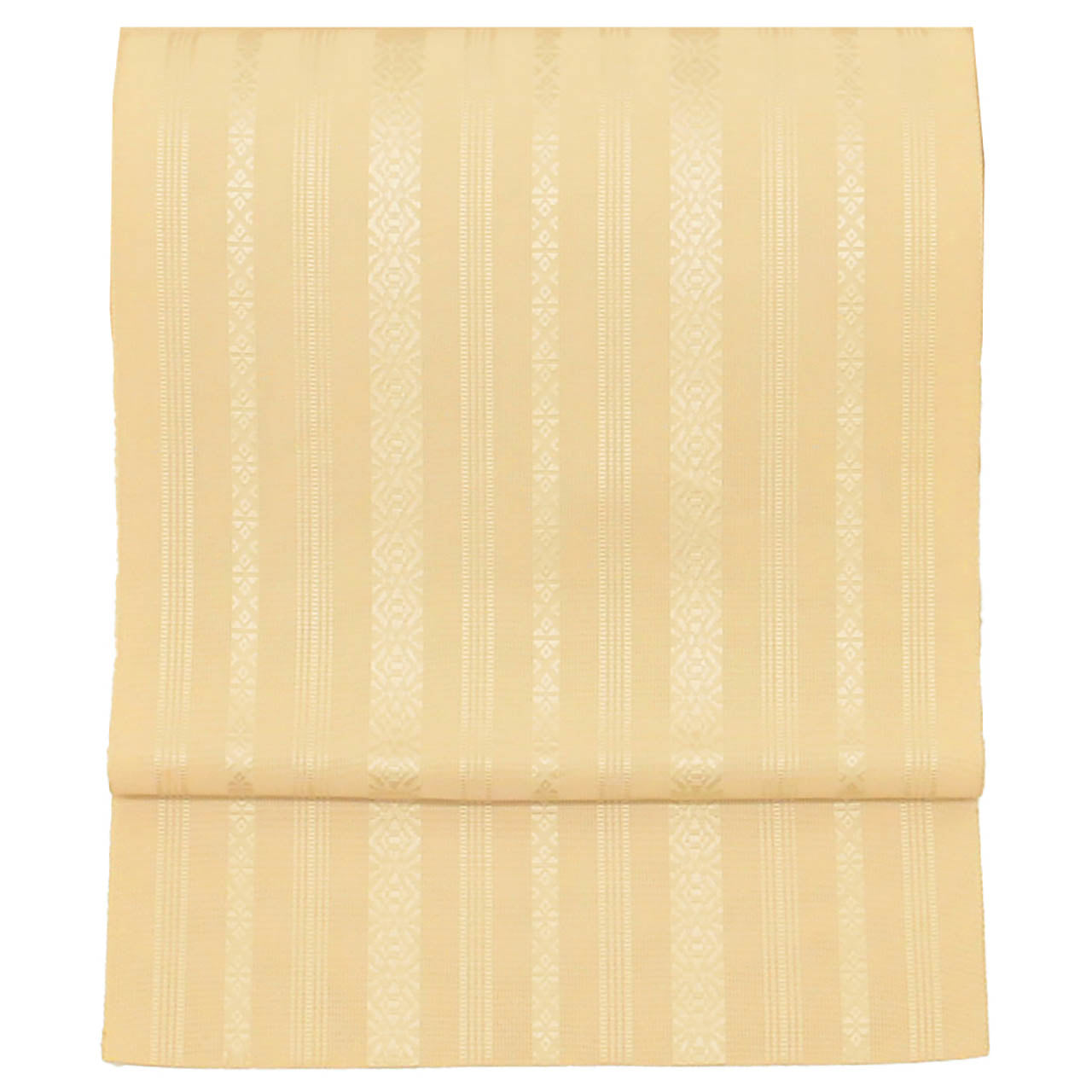 Vintage Japanese Obi | Summer Nagoya Obi | Beige Silk | Dokko Pattern | Hakata-ori Sha | Eight-sun | Sustainable | uu1596b