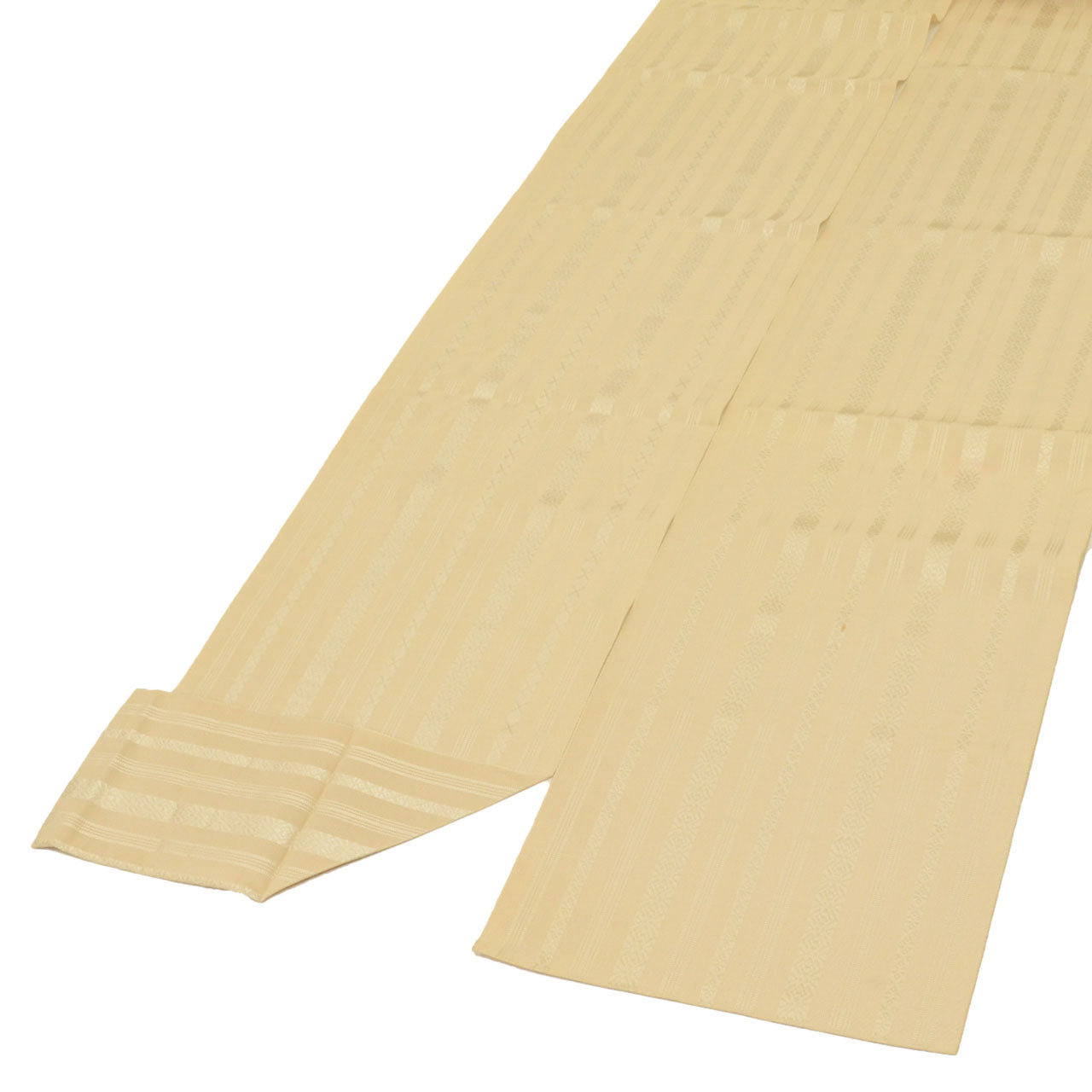 Vintage Japanese Obi | Summer Nagoya Obi | Beige Silk | Dokko Pattern | Hakata-ori Sha | Eight-sun | Sustainable | uu1596b