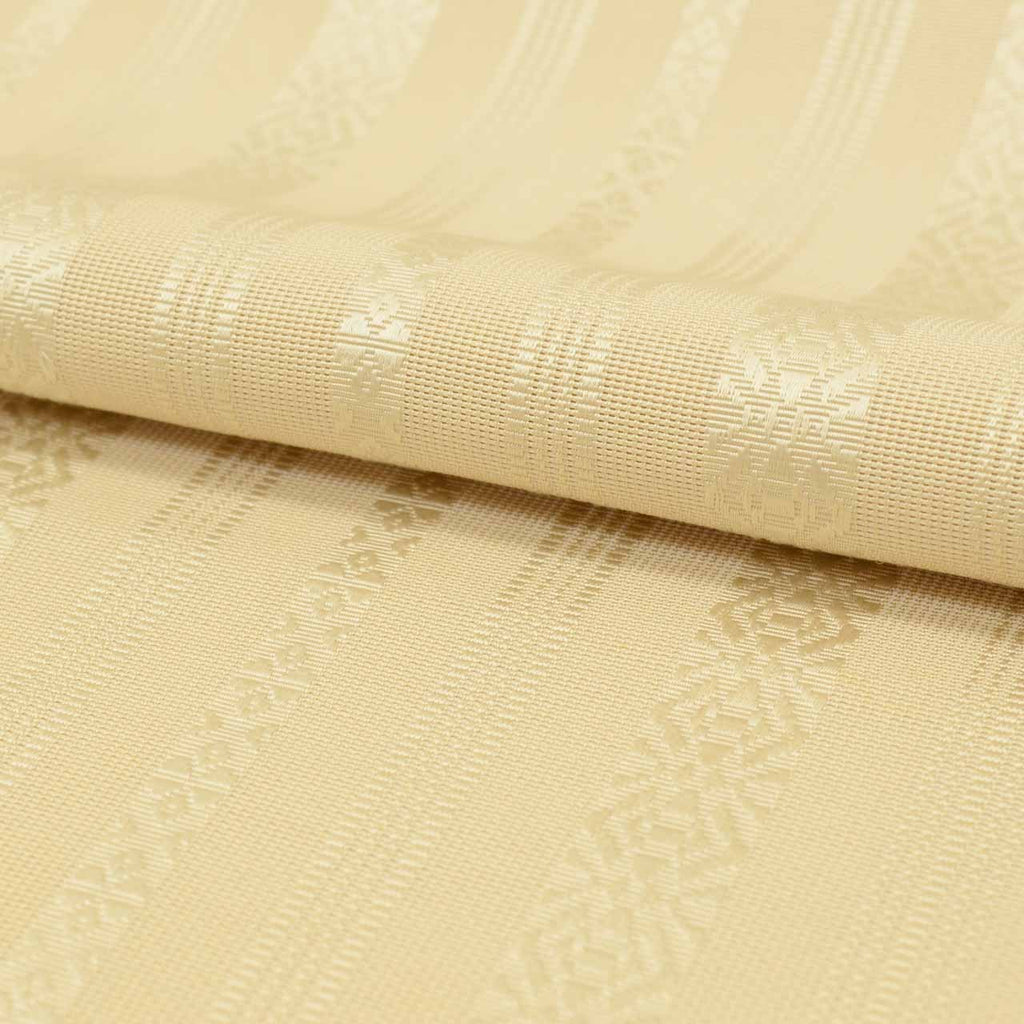 Vintage Japanese Obi | Summer Nagoya Obi | Beige Silk | Dokko Pattern | Hakata-ori Sha | Eight-sun | Sustainable | uu1596b