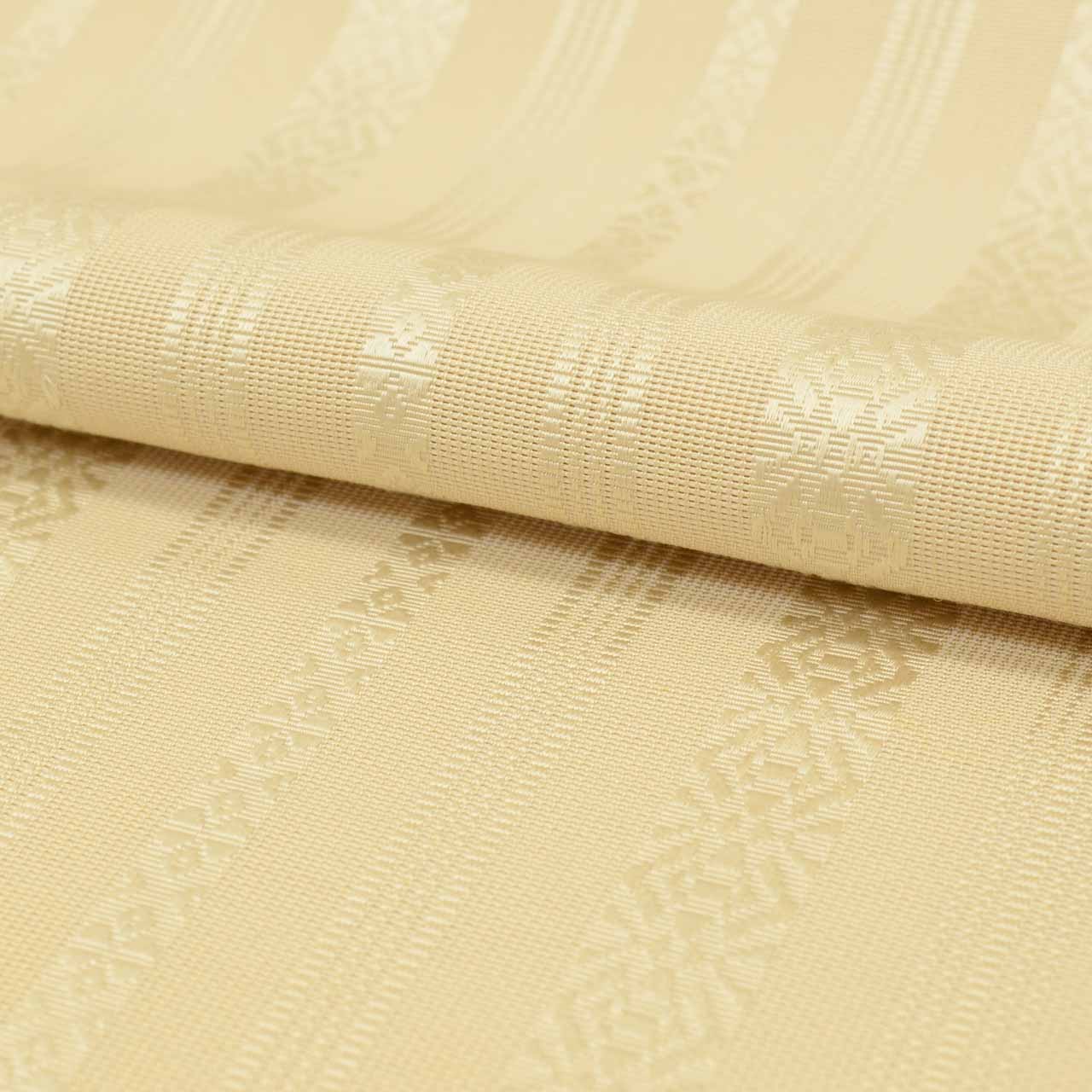 Vintage Japanese Obi | Summer Nagoya Obi | Beige Silk | Dokko Pattern | Hakata-ori Sha | Eight-sun | Sustainable | uu1596b