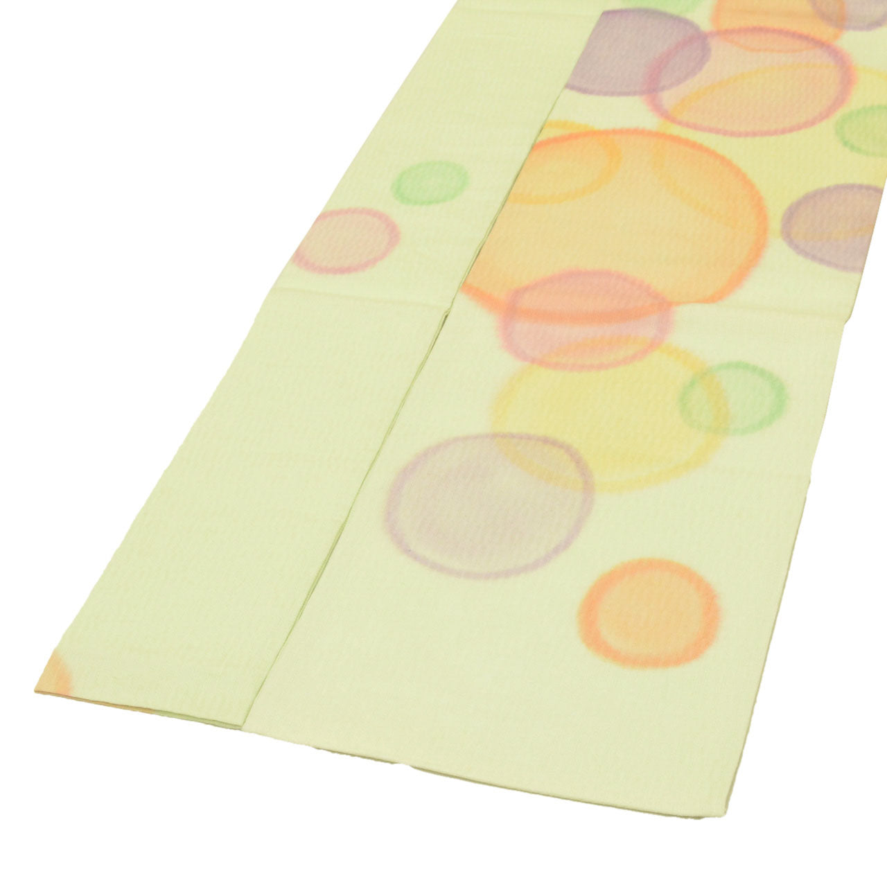 Vintage Japanese Obi | Nagoya Obi | Green Cotton | Circle Pattern | Dye-painted | Casual | Sustainable | uu1608b