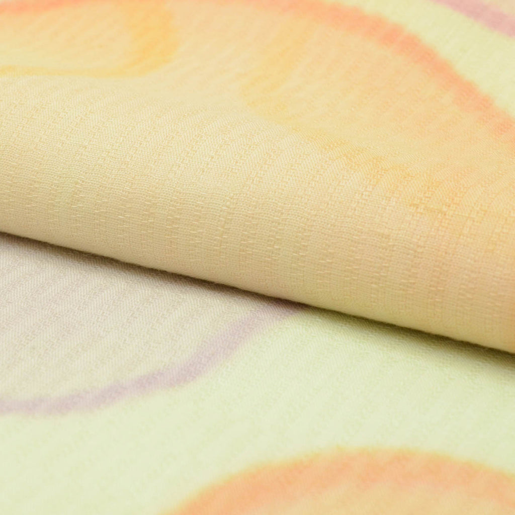 Vintage Japanese Obi | Nagoya Obi | Green Cotton | Circle Pattern | Dye-painted | Casual | Sustainable | uu1608b