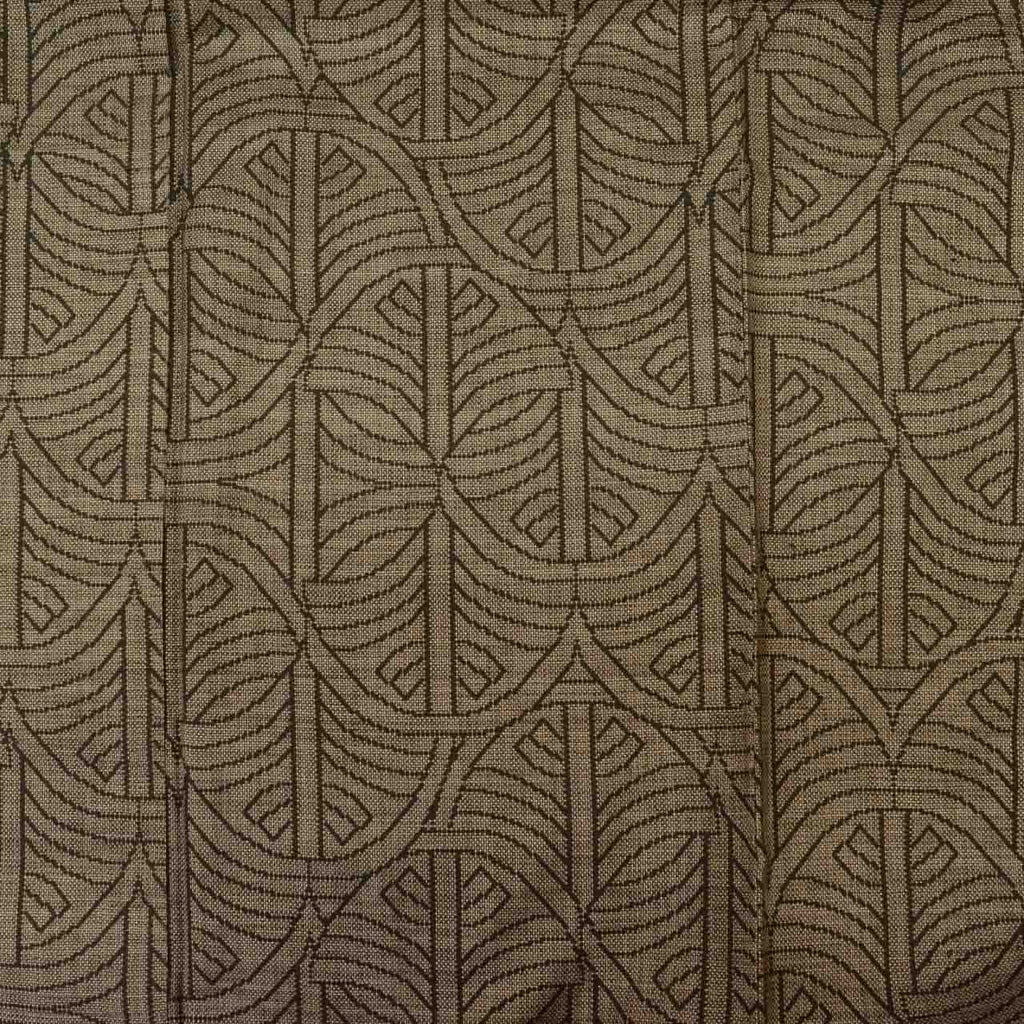 Vintage Japanese Kimono | Oshima Tsumugi | Brown Silk | Geometric | Mud-dyed | 9-thread | Kata-su | Unused | Size M | Sustainable | uu1632b