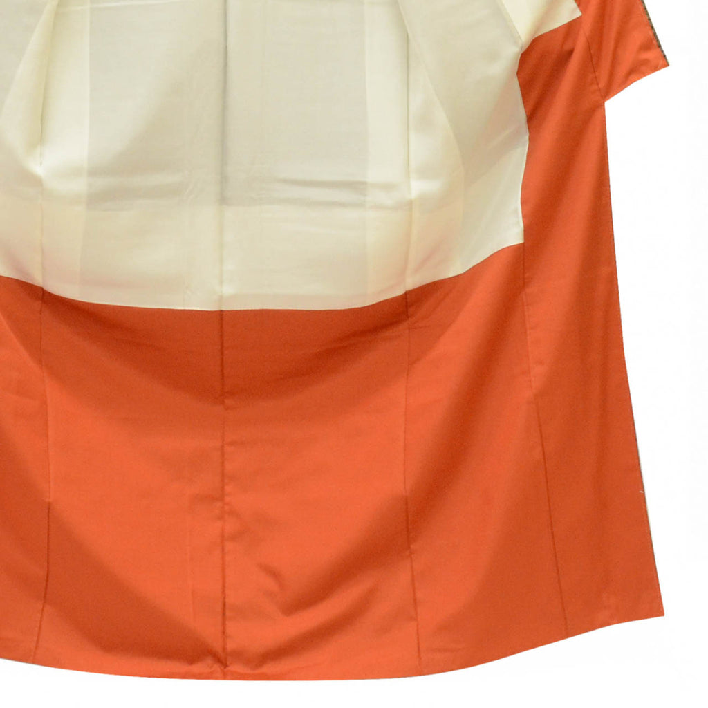 Vintage Japanese Kimono | Oshima Tsumugi | Brown Silk | Geometric | Mud-dyed | 9-thread | Kata-su | Unused | Size M | Sustainable | uu1632b
