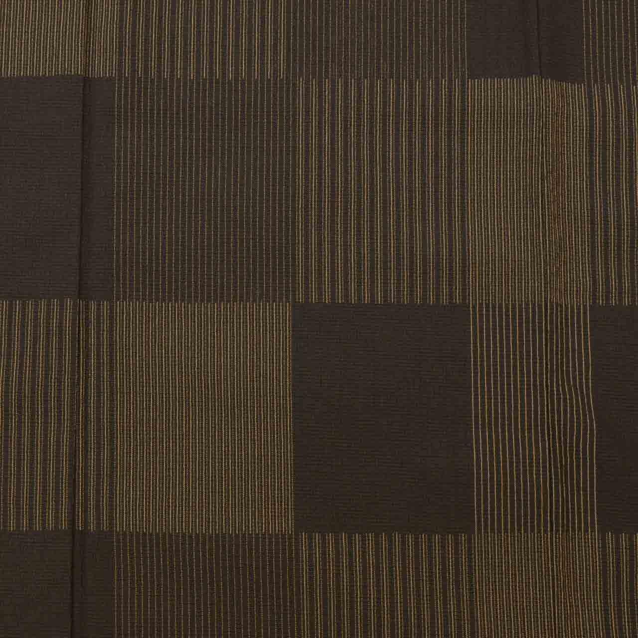 Vintage Japanese Kimono | Shiozawa Tsumugi | Brown Silk | Ichimatsu Checkerboard | Size L-L | Sustainable | uu1654b