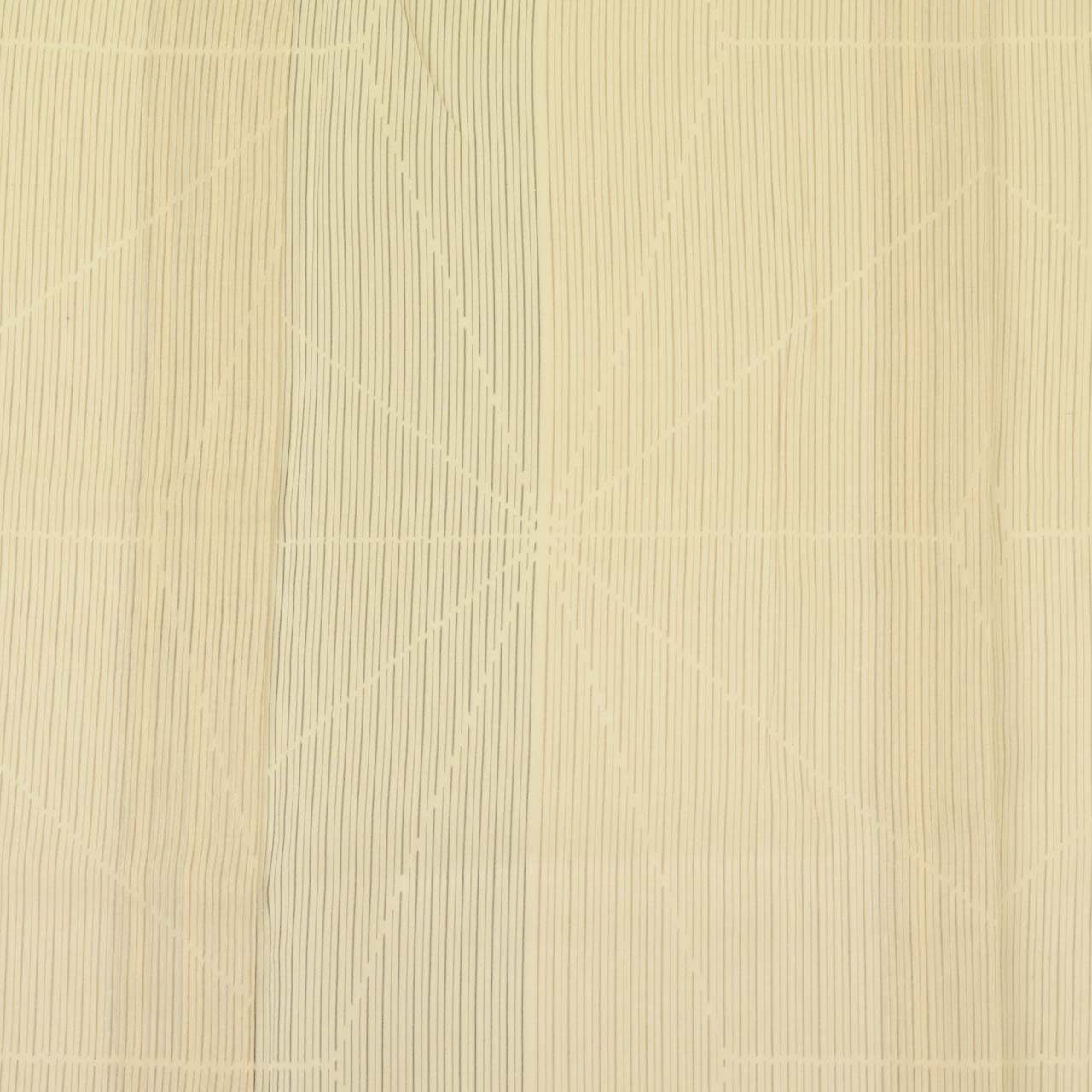 Vintage Japanese Kimono | Summer Akashi-chijimi | Beige Silk | Hemp Leaf | Certified | Excellent | Size L-L | Sustainable | uu1659b