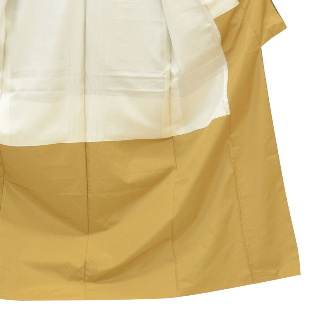 Vintage Japanese Kimono | Oshima Tsumugi | Brown Silk | Tatewaku Floral | Mud-dyed | 12-thread | Kata-su Style | Sustainable | uu1664b
