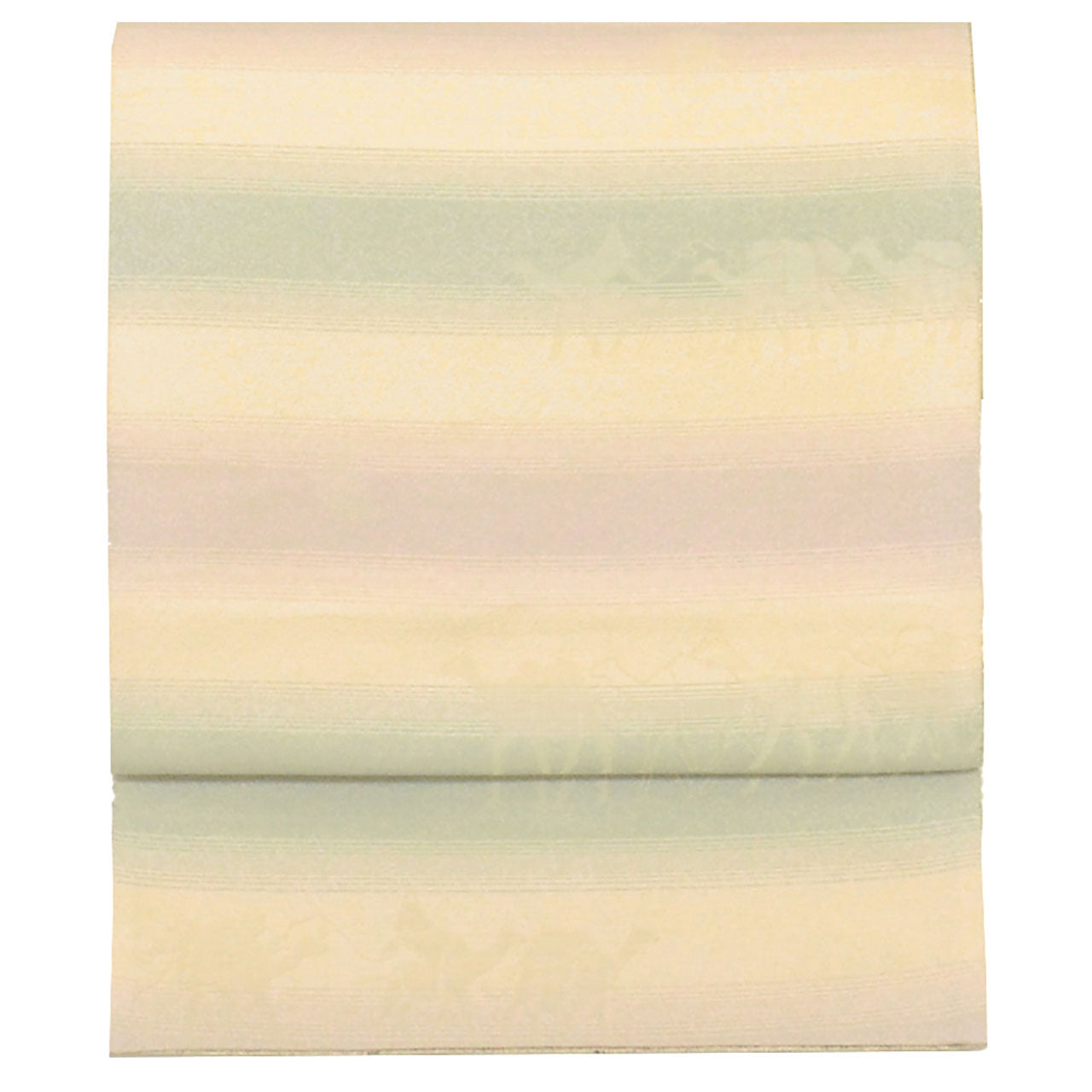 Vintage Japanese Obi | Fukuro Obi | White Pink Silver Silk | Stripe | Gold Silver Thread | Reversible | Sustainable | uu1695b