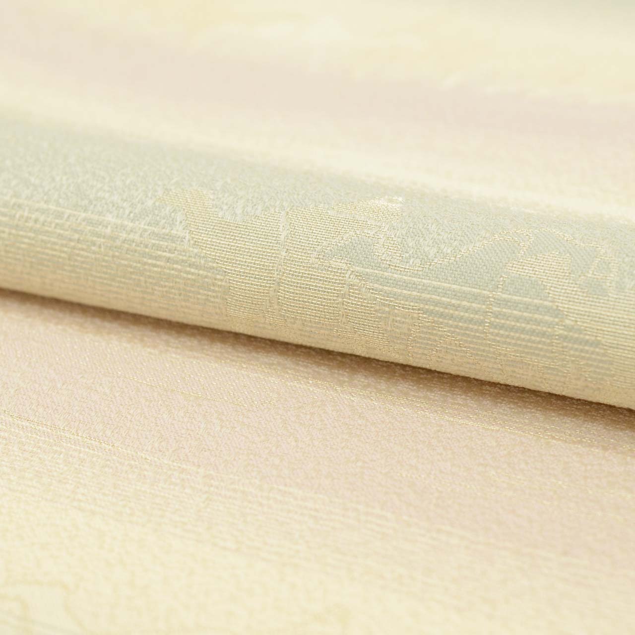 Vintage Japanese Obi | Fukuro Obi | White Pink Silver Silk | Stripe | Gold Silver Thread | Reversible | Sustainable | uu1695b