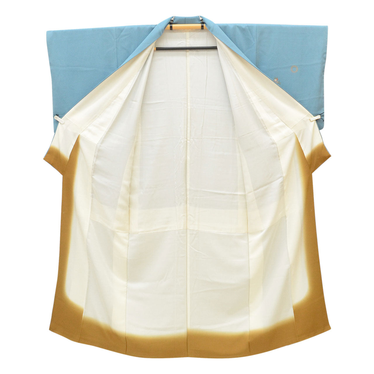 Vintage Japanese Kimono | Tsukesage | Blue Silk | Bokashi Floral | Petite Size S | Sustainable | uu1708b