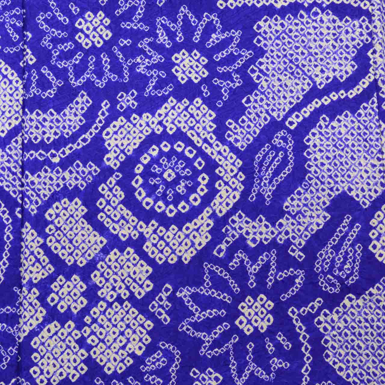 [Used] Recycled Kimono, Komon style, Pure Silk, Size L (Slightly Plus Size L), Good Condition, Length 162.5cm (64.0in), Sleeve Length 65.0cm (25.6in), Lined, Ready-made, Shibori (tie-dye) pattern, Purple, Floral design, uu1715b 
