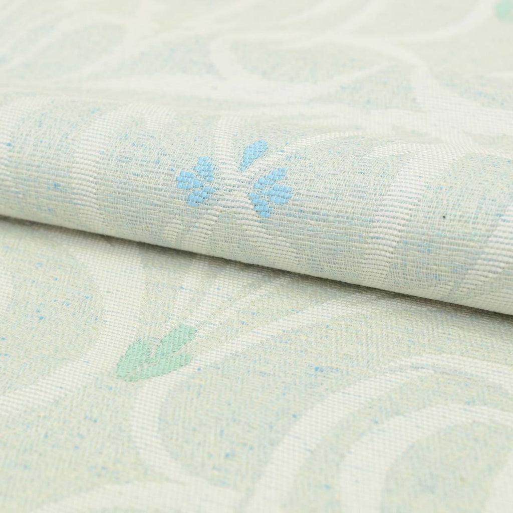 Vintage Japanese Obi | Summer Fukuro Obi | Blue Silk | Floral | Yamato | Excellent | Sustainable | uu1754b