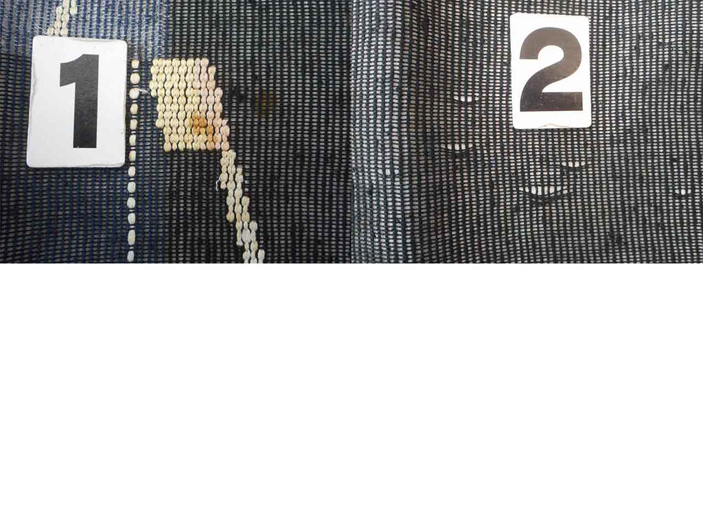 Vintage Japanese Obi | Nagoya Obi | Black Cotton Gauze | Geometric | Embroidery | Casual | Sustainable | Sustainable | uu1755b