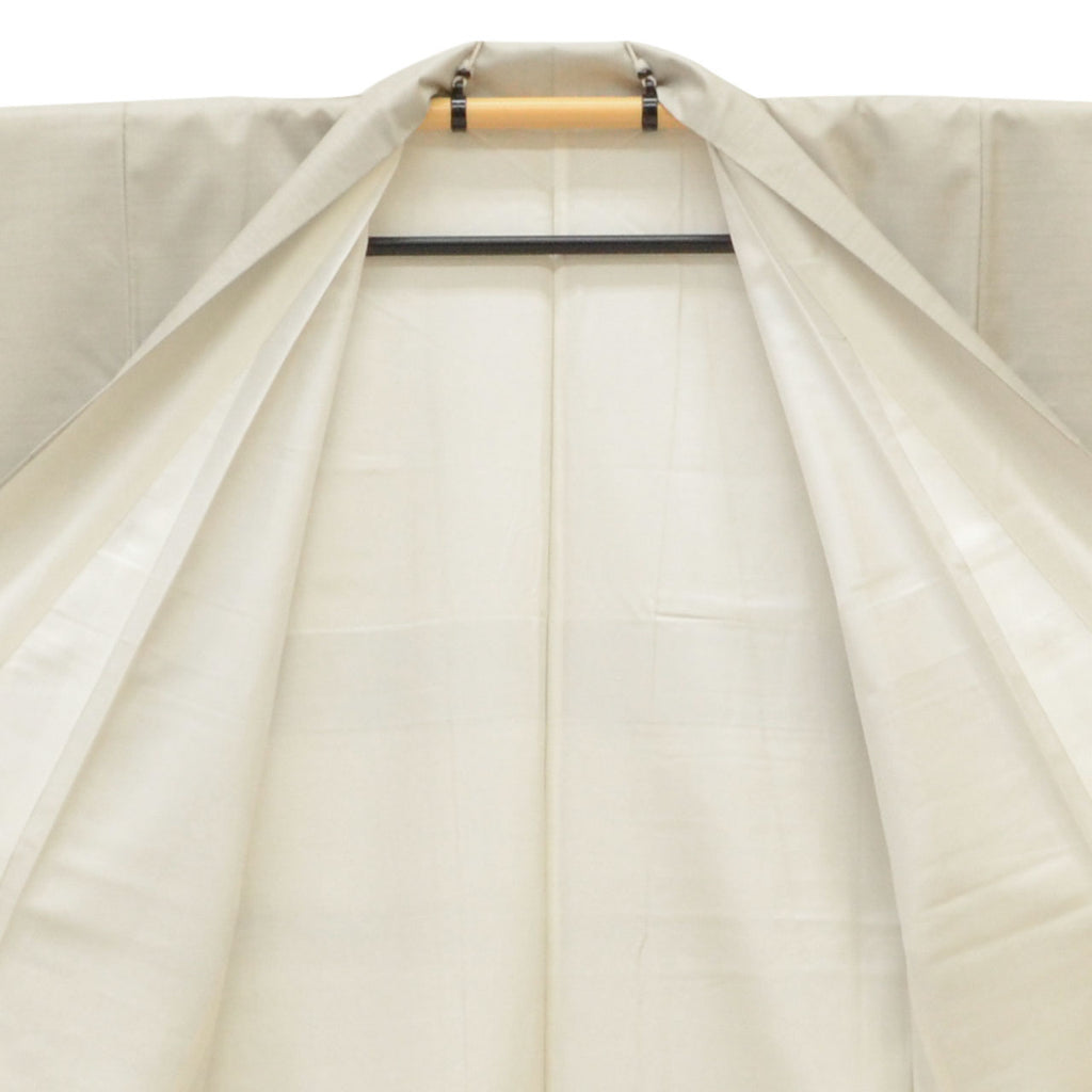 Vintage Japanese Kimono | Oshima Tsumugi | Gray Silk | Kinkakuji Golden Pavilion | Over-dyed | Artist Signed | Sustainable | uu1769b