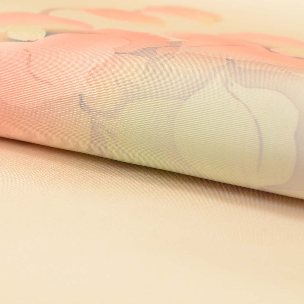 Vintage Japanese Obi | Nagoya Obi | Pink Silk Habutae | Floral | Dye-painted | Artist Signed | Semi-formal | Sustainable | uu1775b