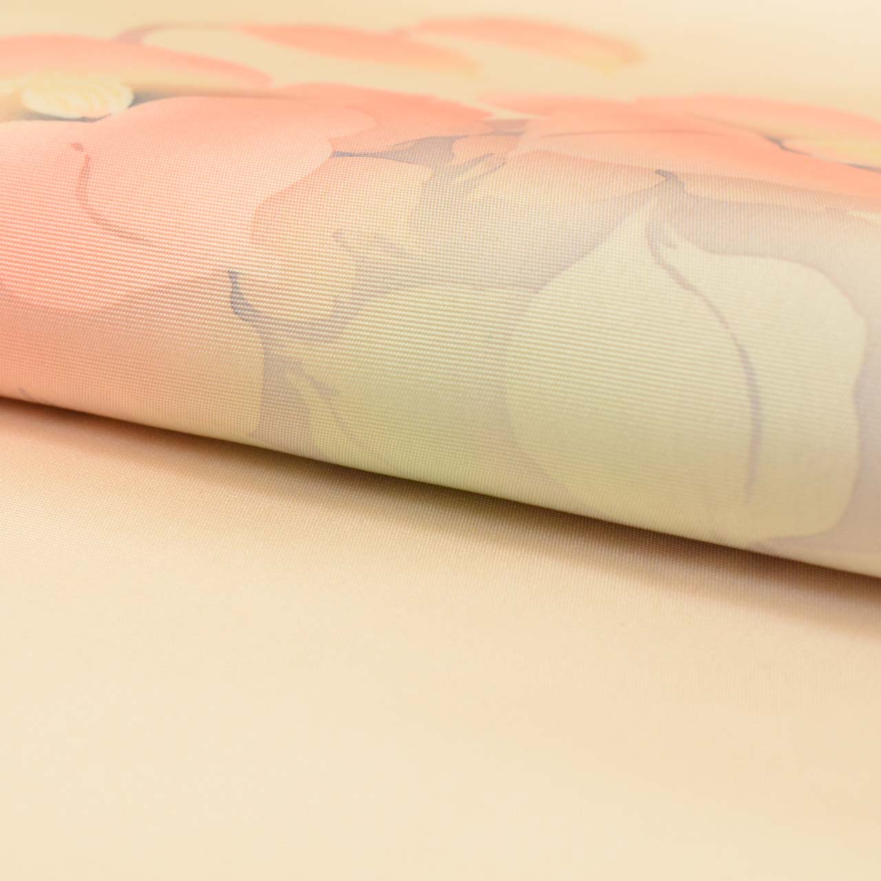 Vintage Japanese Obi | Nagoya Obi | Pink Silk Habutae | Floral | Dye-painted | Artist Signed | Semi-formal | Sustainable | uu1775b