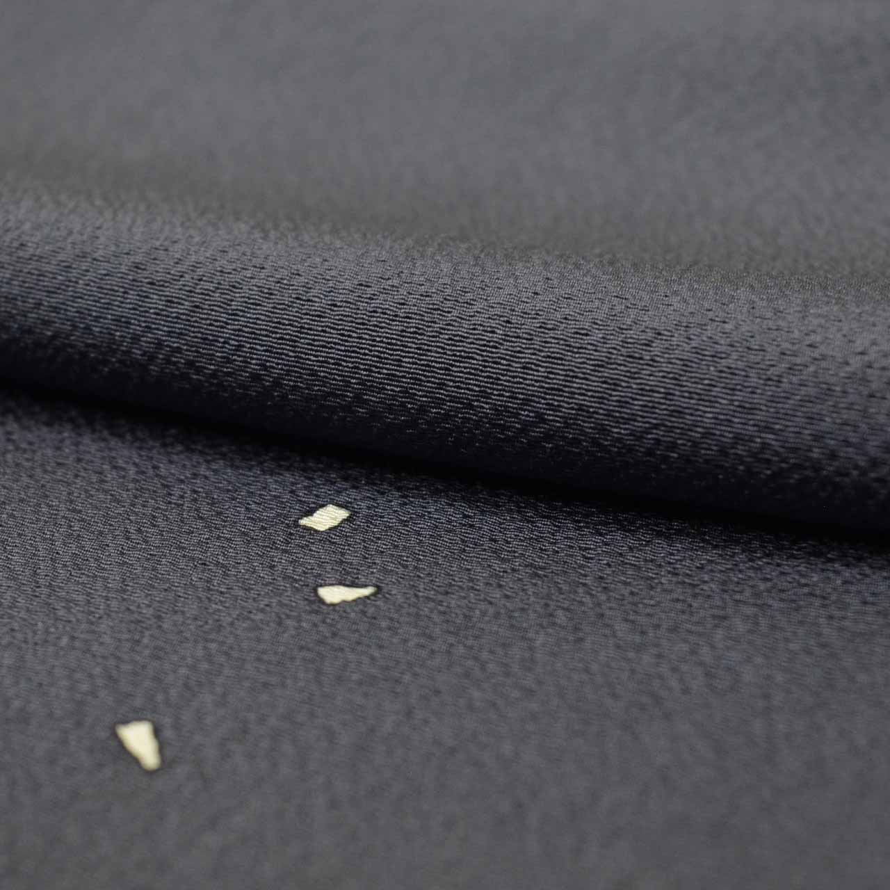 [Used] Recycled Kimono, Komon style, Pure Silk, Size S (Slightly Plus Size L), Excellent Condition, Length 155.0cm (61.0in), Sleeve Length 64.0cm (25.2in), Lined, Ready-made, Crepe fabric, Gray, Large and Small Arare pattern, Reused, uu1857b 