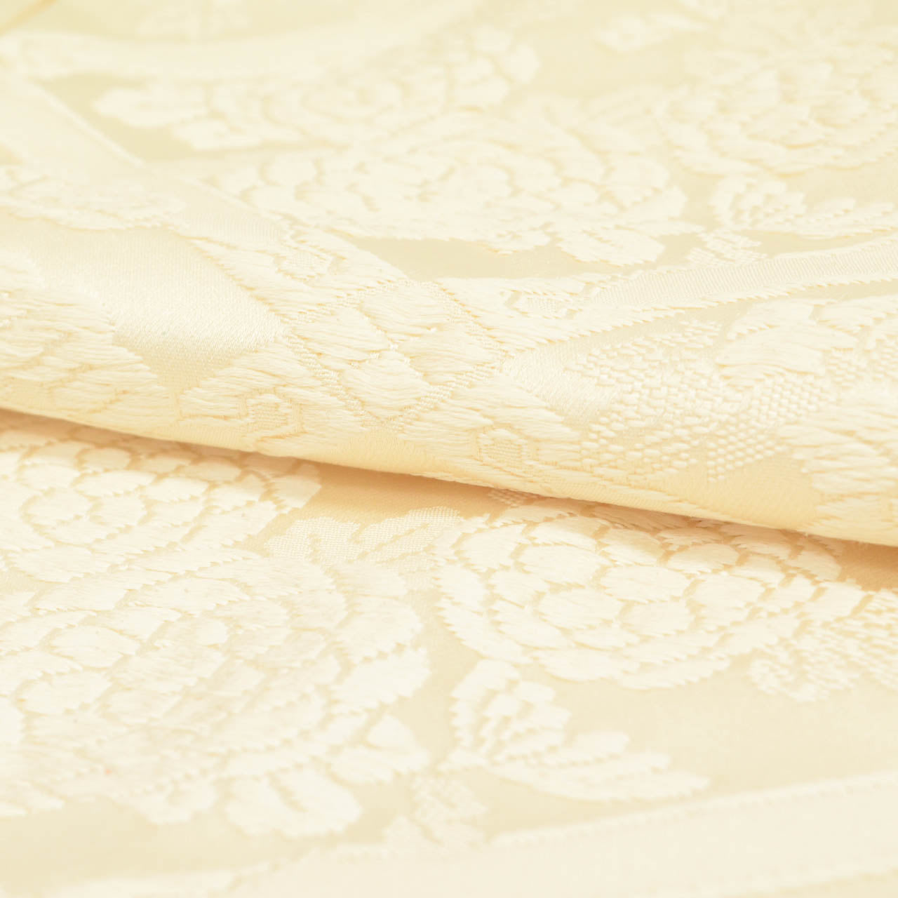 Vintage Japanese Kimono | Shiromuku | Cream Silk | Shikkunshi Golden Pheasant | Kara-ori | Size L | Sustainable | uu1891b