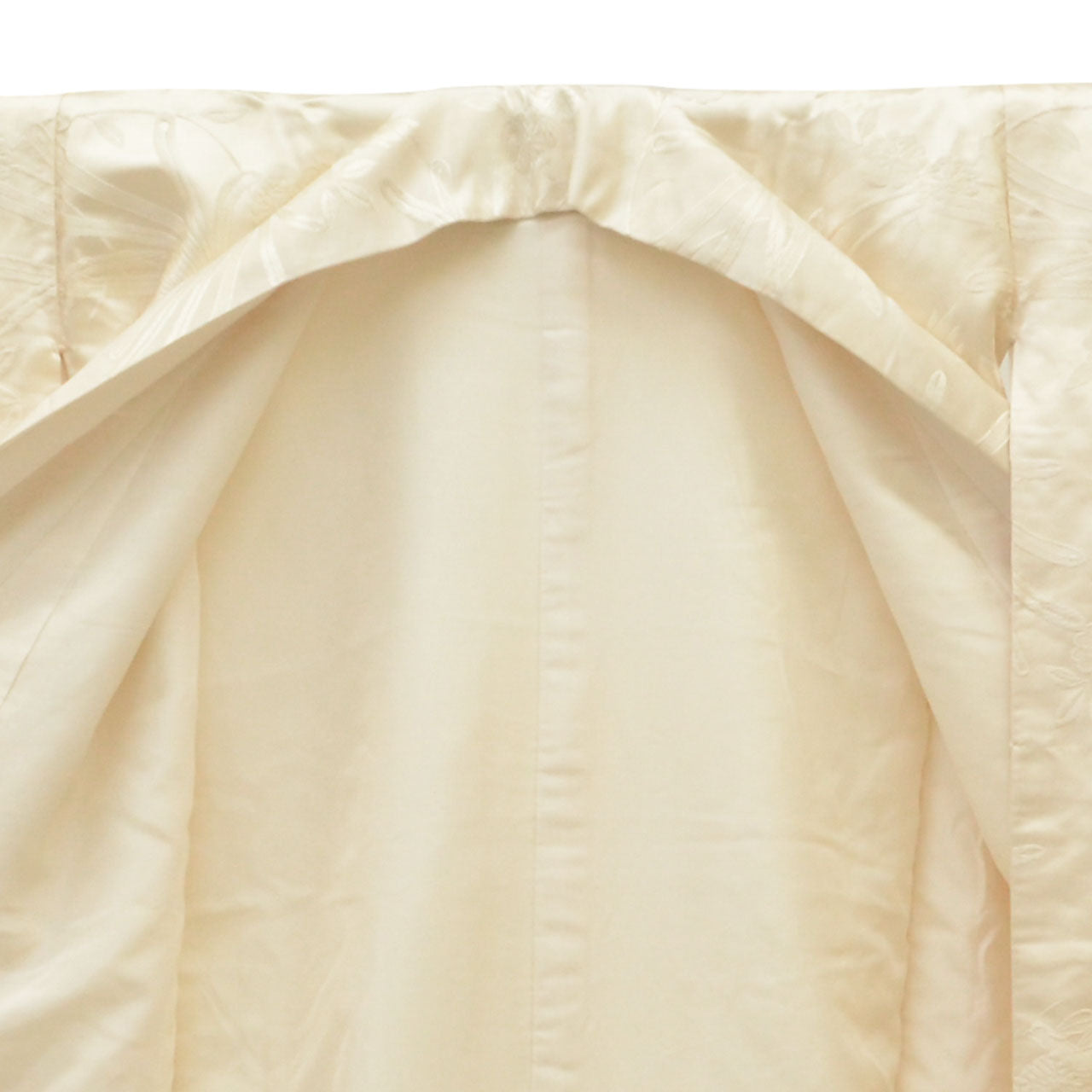 Vintage Japanese Kimono | Shiromuku | Cream Silk | Shikkunshi Golden Pheasant | Kara-ori | Size L | Sustainable | uu1891b