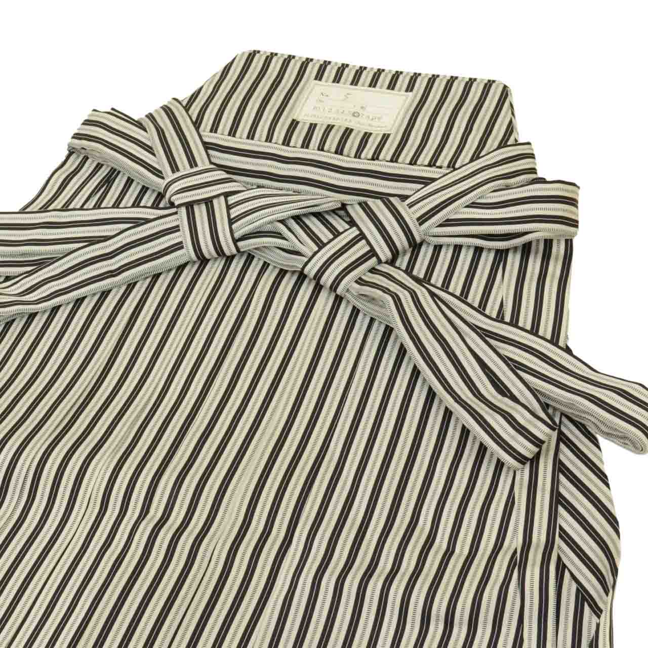 Vintage Japanese Hakama | Men's Silk Hakama | Gray Stripe | Andon Style | Sustainable | uu1895b
