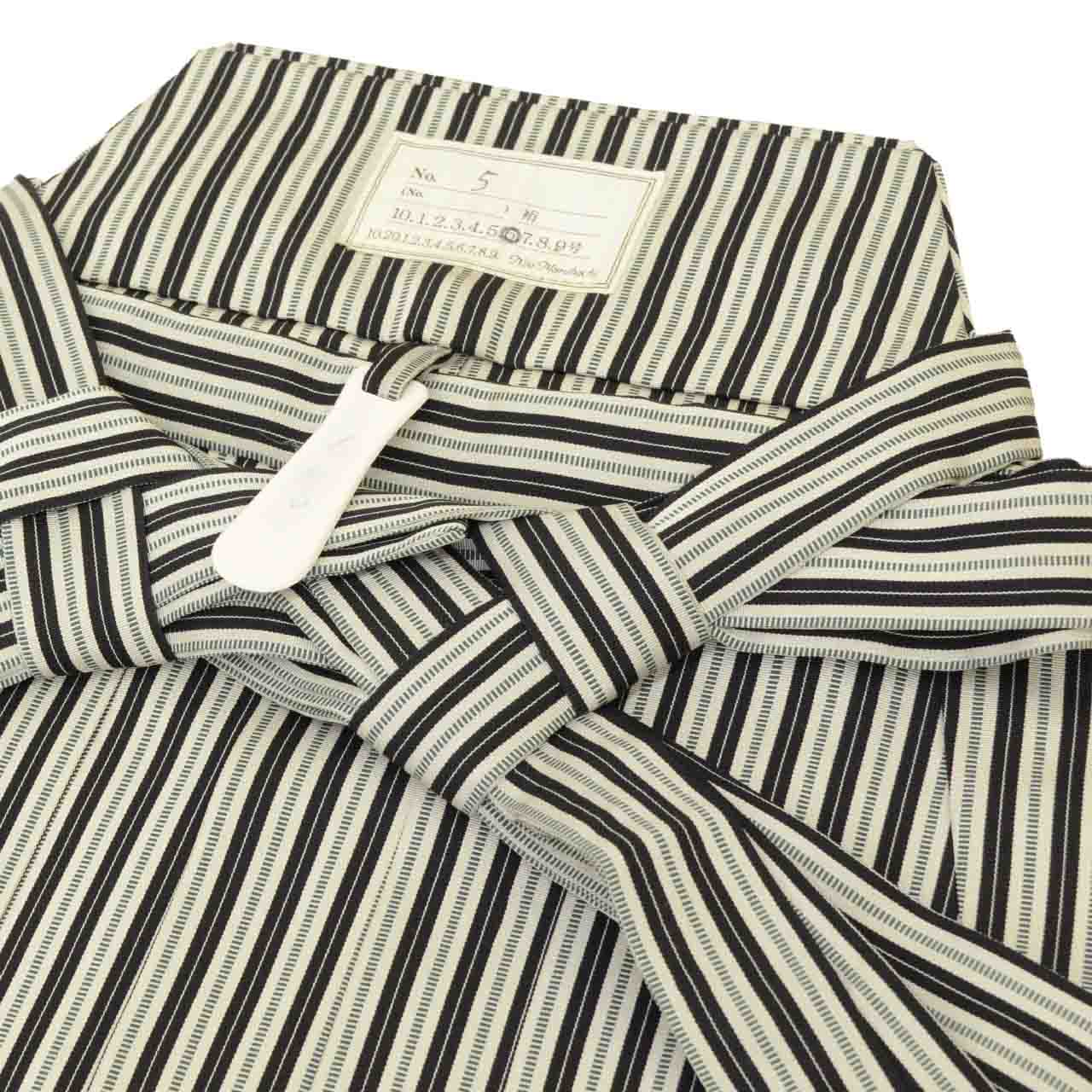 Vintage Japanese Hakama | Men's Silk Hakama | Gray Stripe | Andon Style | Sustainable | uu1895b